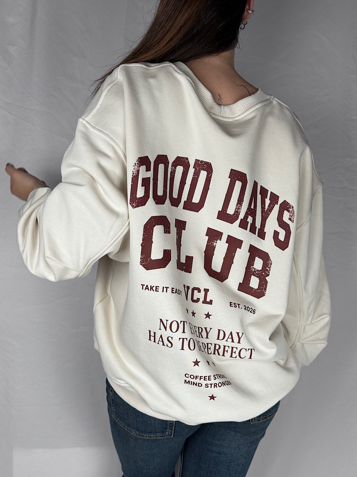 Felpa Stampa " Good Days Club" Vicolo Burro