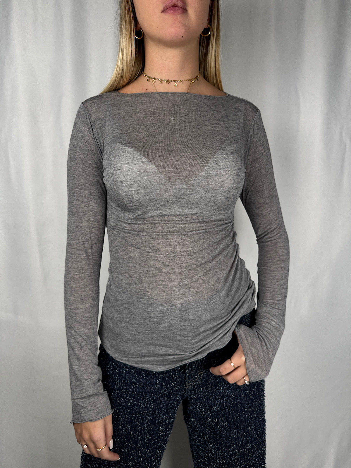 Maglia Chachemere Grigio Tensione-In