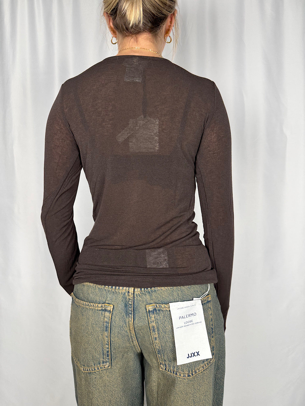 Maglia Basic misto Cachemere Marrone Vicolo