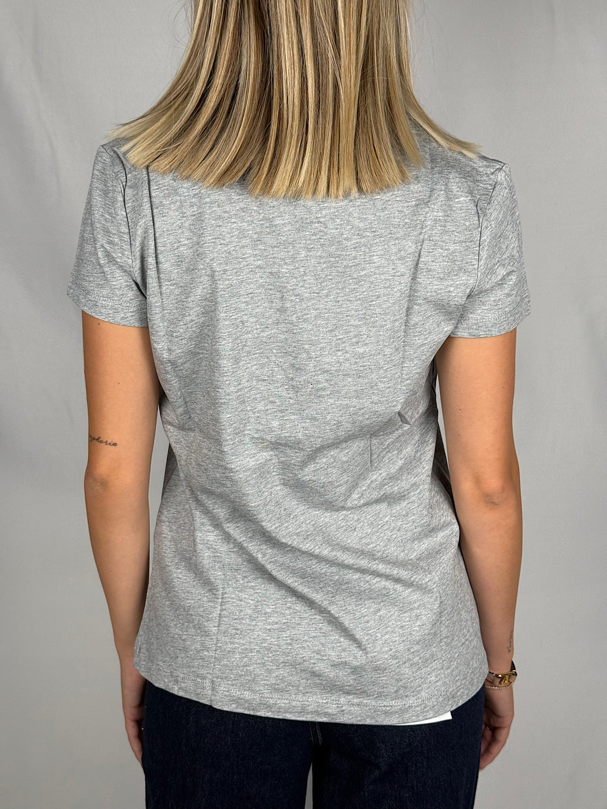 T-Shirt Basic Lumina Grigio Melange