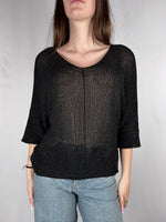 Maglia In Filo Lurex Armonia  Nera