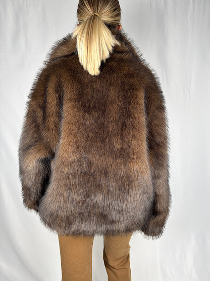 Giacca Denim-Pelliccia Reversibile Vicolo