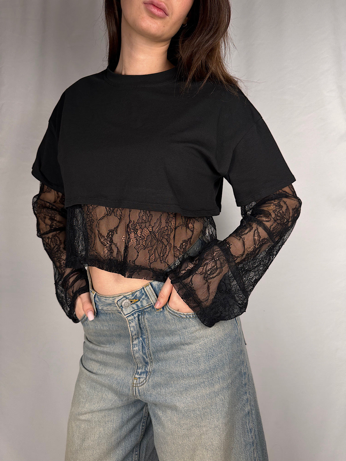 T-Shirt Crop Armonia Nera
