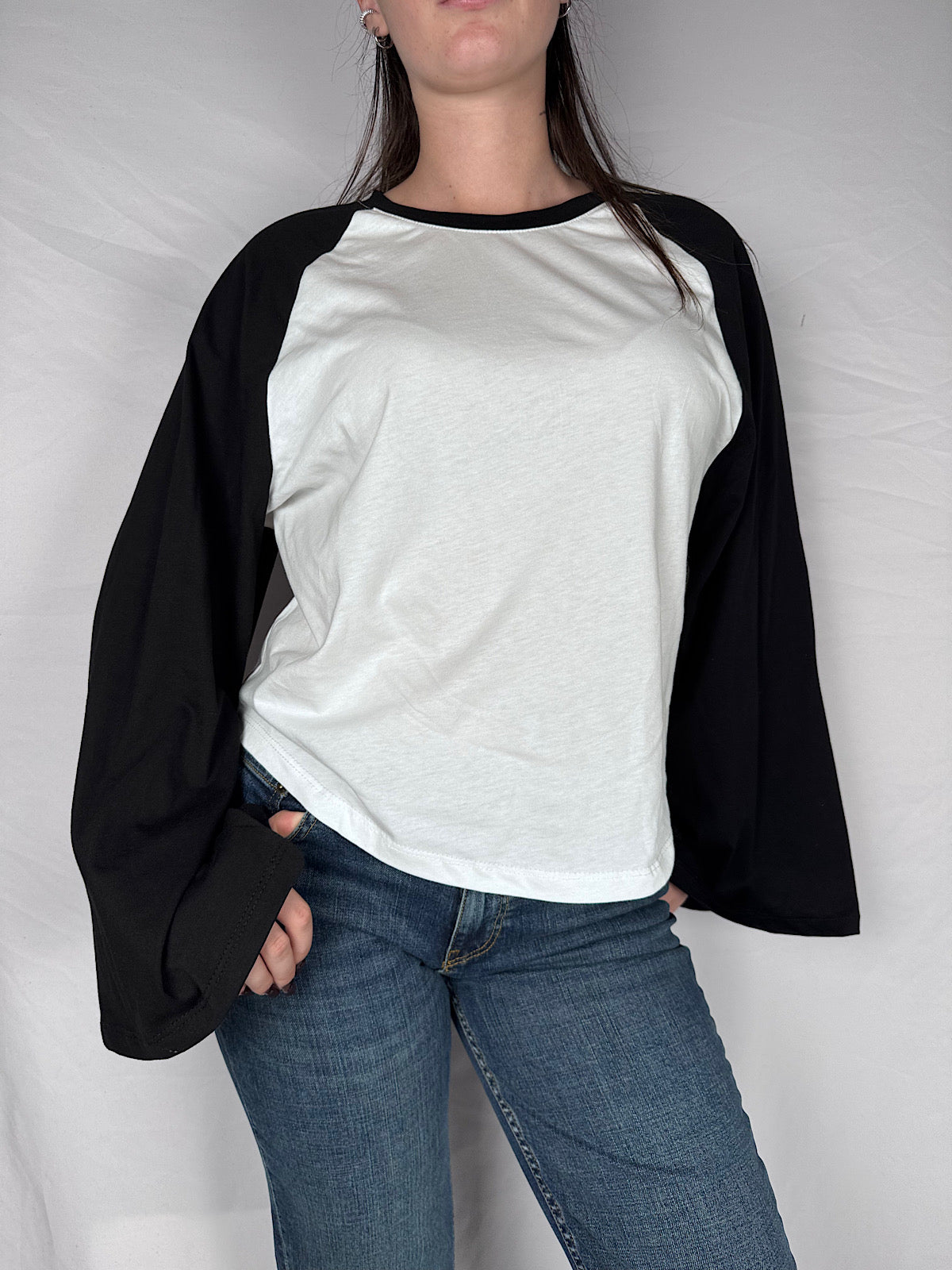 T-Shirt Bicolor Vicolo Bianco/Nero