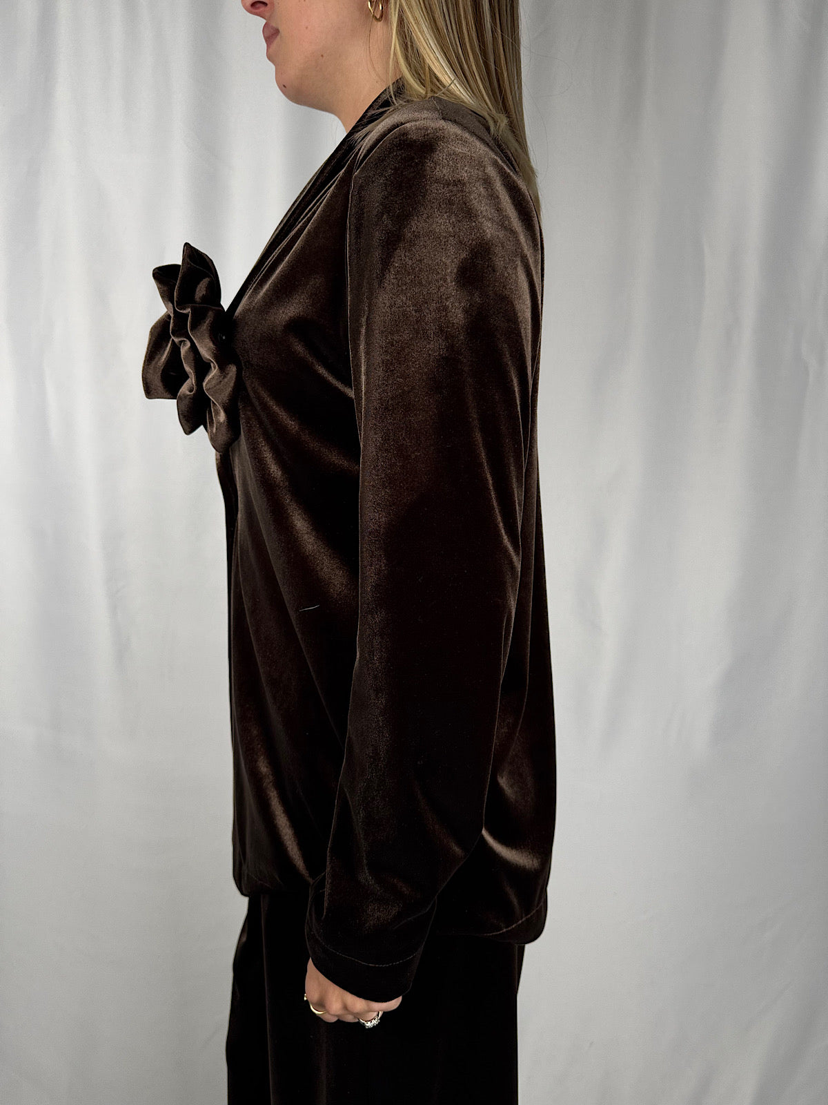Giacca in Velluto Marrone Tensione-In