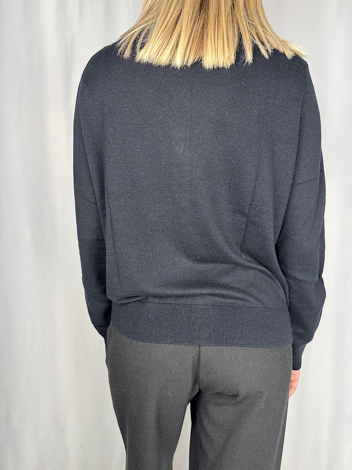 Cardigan Girocollo Nero Vicolo