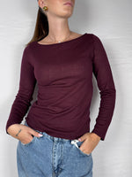Maglia Basic Scollo Barchetta JJXX Bordeaux