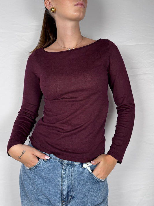 Maglia Basic Scollo Barchetta JJXX Bordeaux