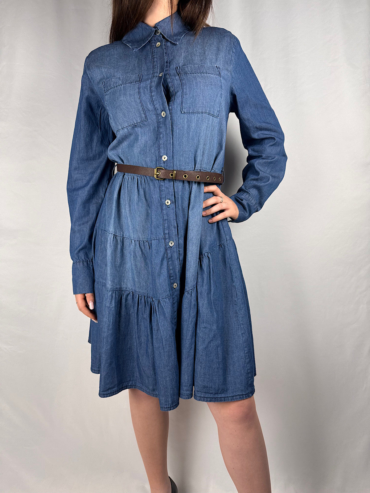 Abito Effetto Jeans in Chambray Vicolo