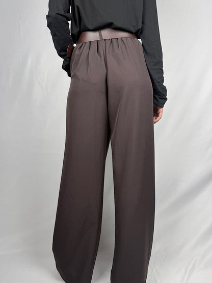 Pantalone Ampio con Cintura Armonia Cioccolato