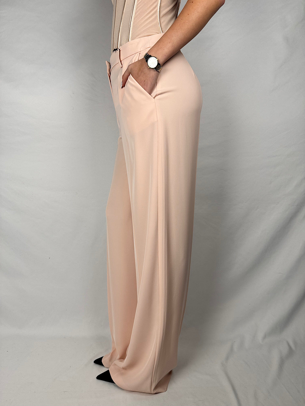 Pantalone Dritto Tensione In Rosa