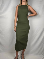 Abito Costine Cotone Vicolo Verde Militare