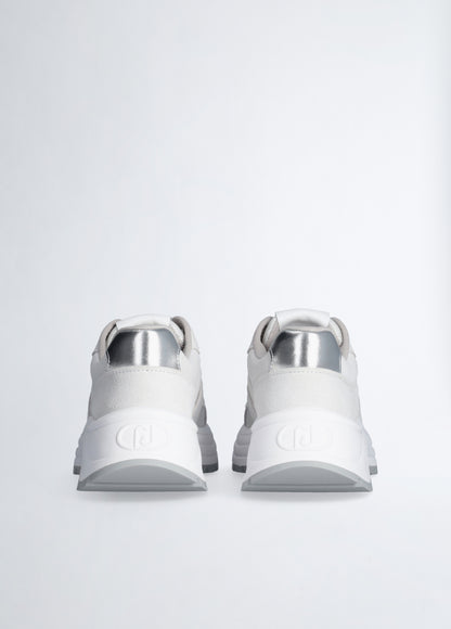 Sneakers In Suede e Brighty Mesh Beige Chiaro/White