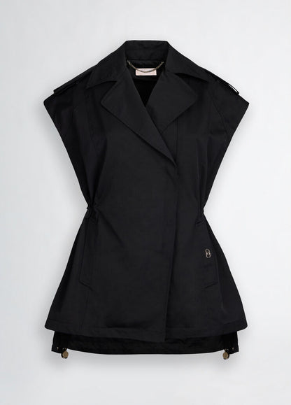 Gilet Smanicato Doppiopetto Nero