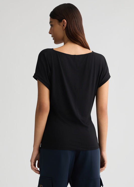 T-Shirt In Jersey Di Cotone Nera