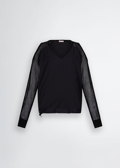 Maglia Nera Con Cut-Out