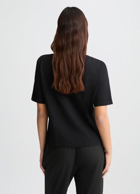 T-Shirt Con Logo E  Strass Nera