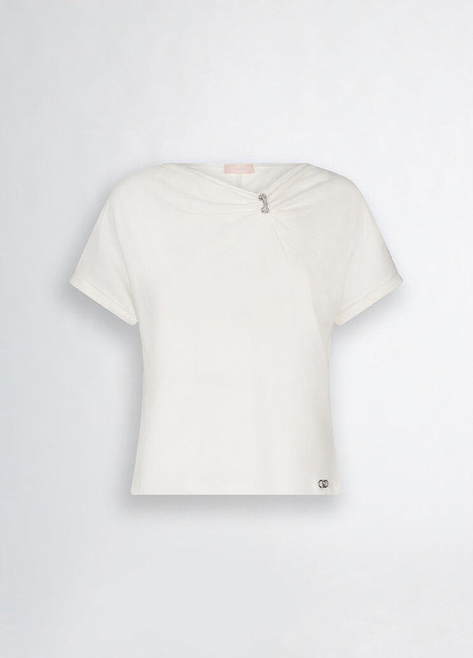 T-Shirt In Jersey Di Cotone Bianca