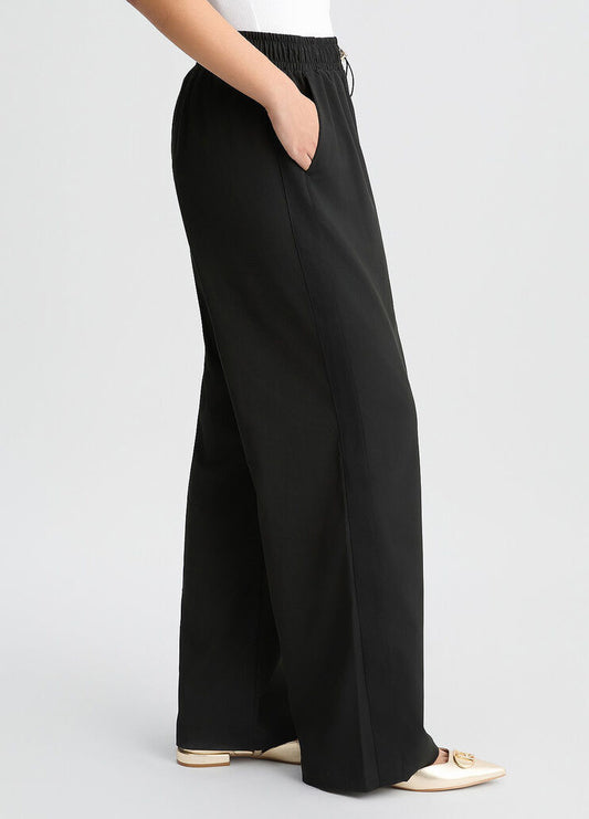 Pantalone Nero Con Coulisse