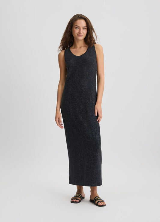 Abito Lungo In Lurex Nero