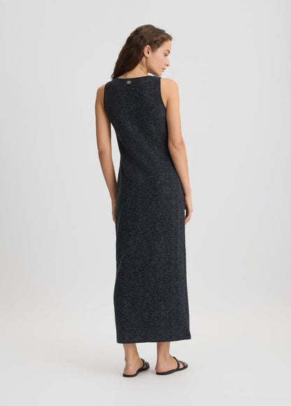 Abito Lungo In Lurex Nero