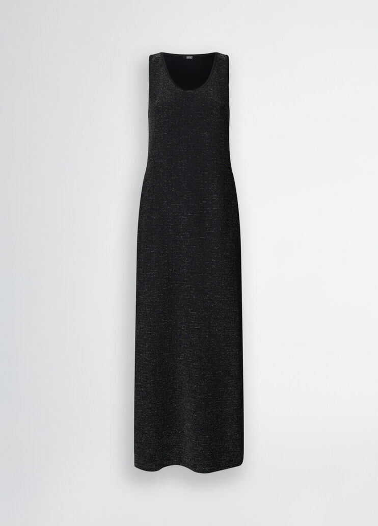 Abito Lungo In Lurex Nero
