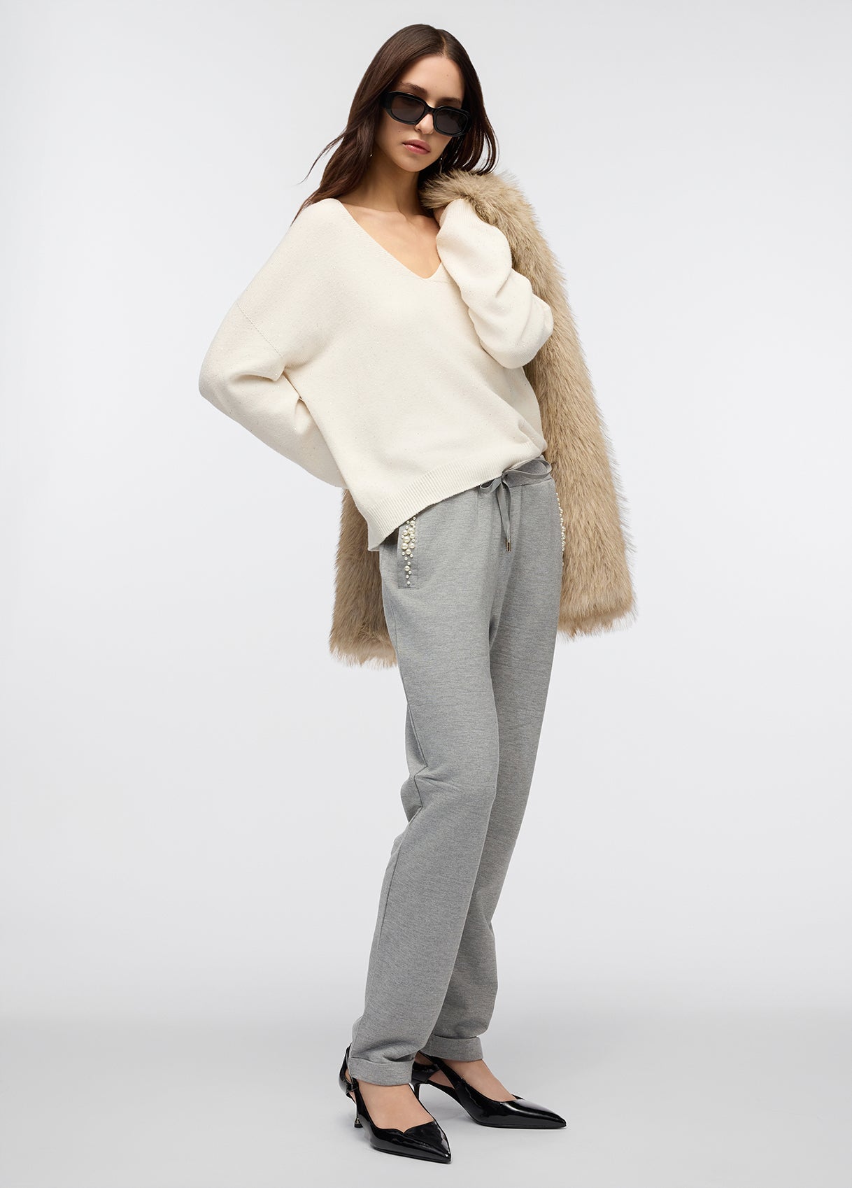 Pantaloni Jogging Grigio Liu Jo Better