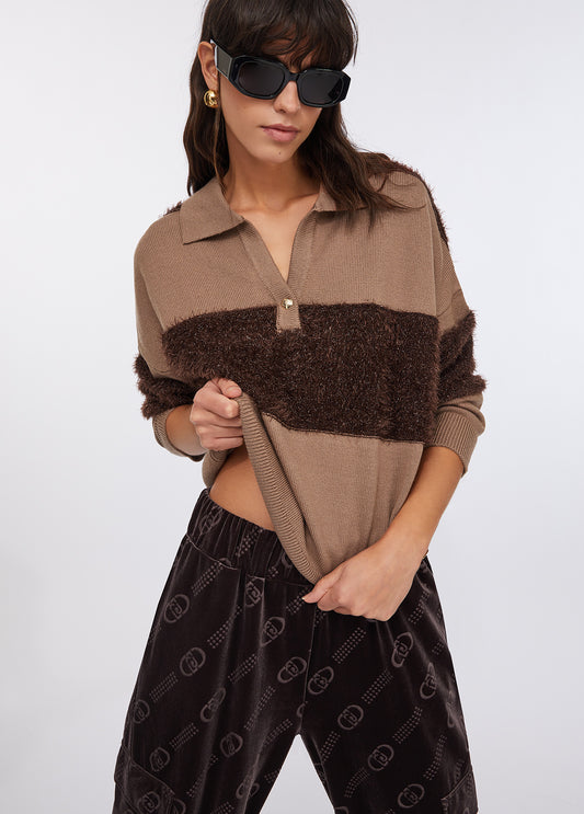 Maglia Polo in Lana a Righe