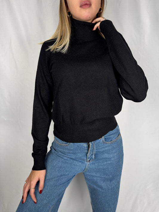 Maglia Dolcevita Nero Vicolo