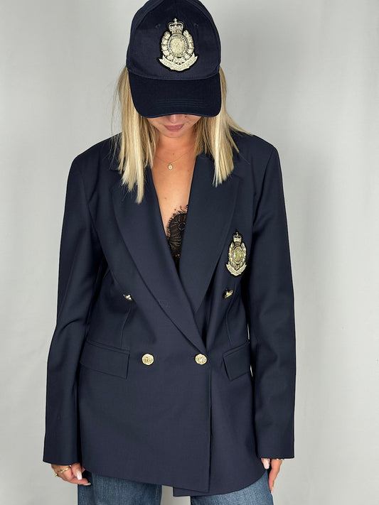 Giacca Tensione-In Blu Navy Con Berretto