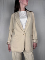Giacca Blazer in Viscosa Lino Vicolo Beige