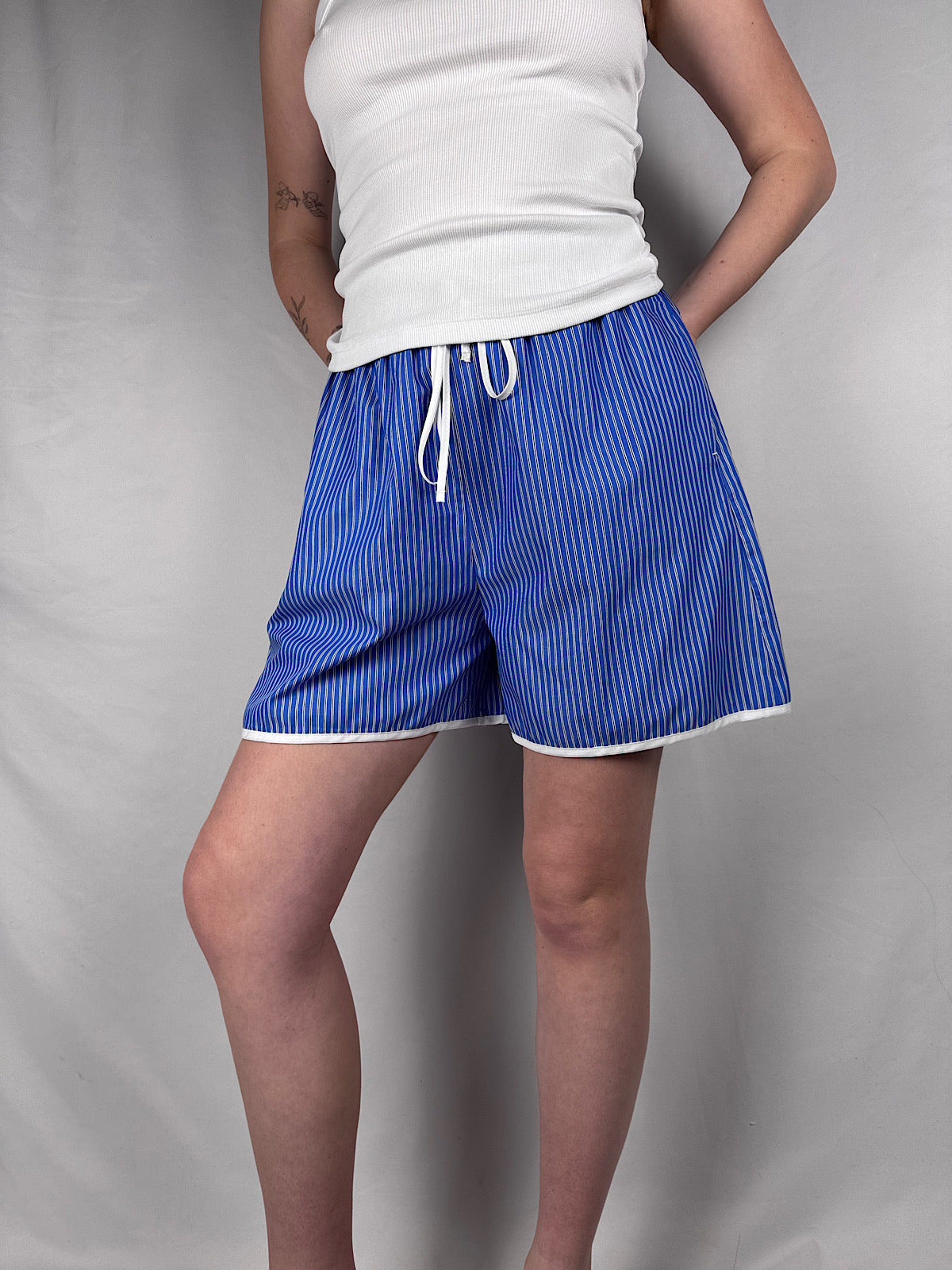Shorts Doppia Riga Vicolo Royal/Bianco