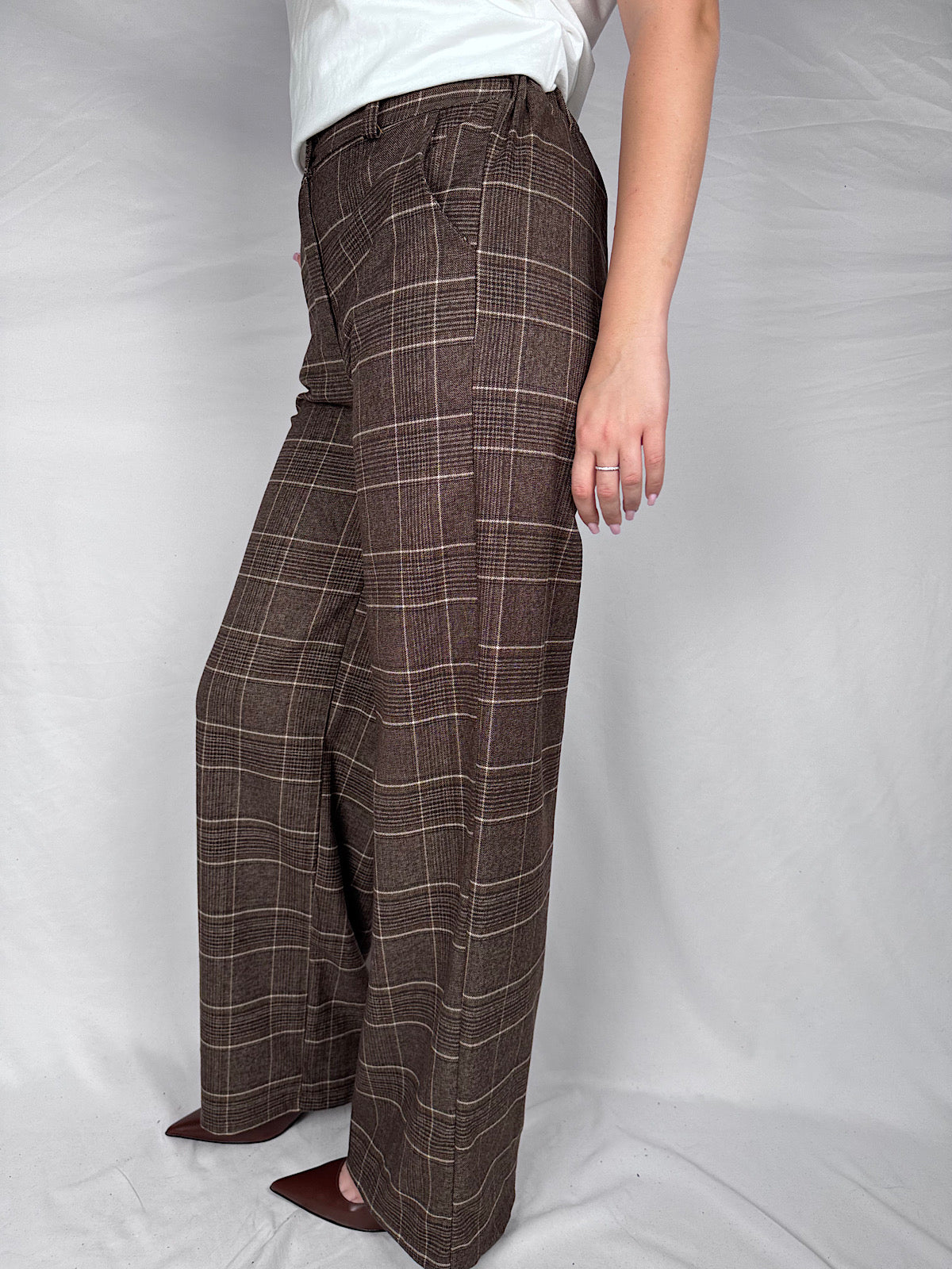 Pantalone Tailleur Scozzese Armonia Moro