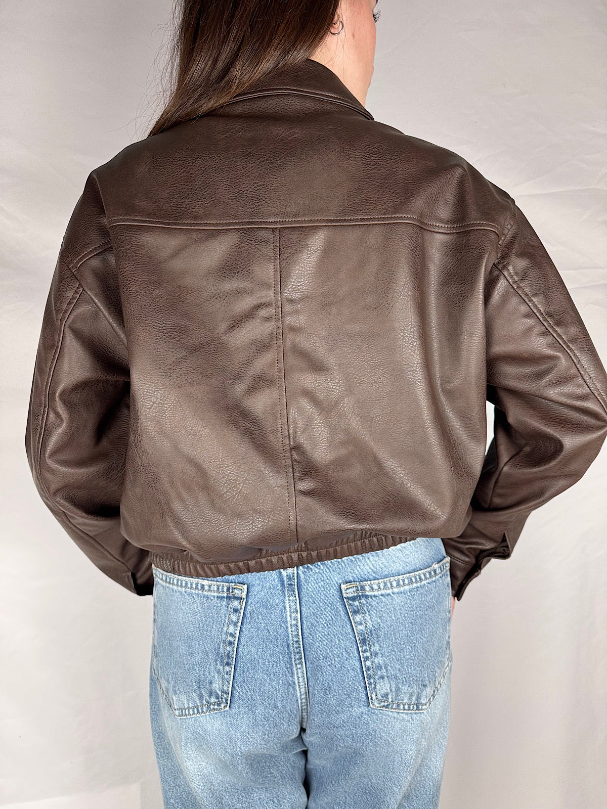 Giubbotto Bomber Eco-Pelle JJXX Moro