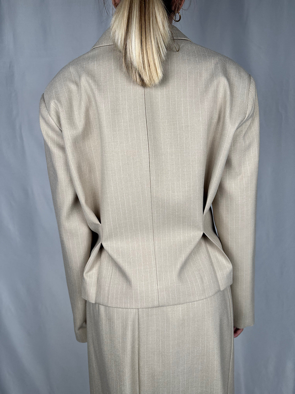 Giacca Gessata Vicolo Beige