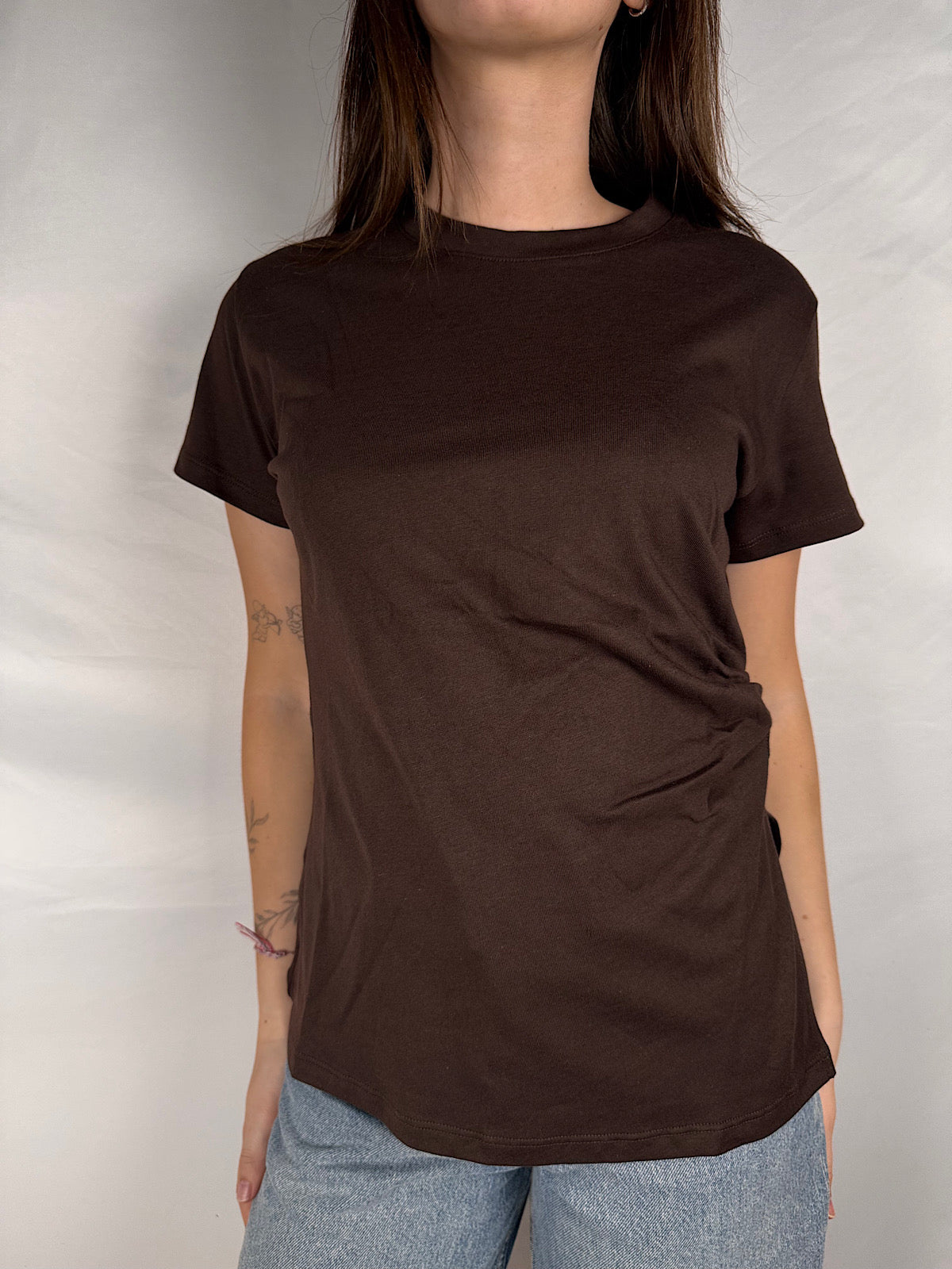 T-Shirt Mezza Manica Con Drappeggio Vicolo Moro