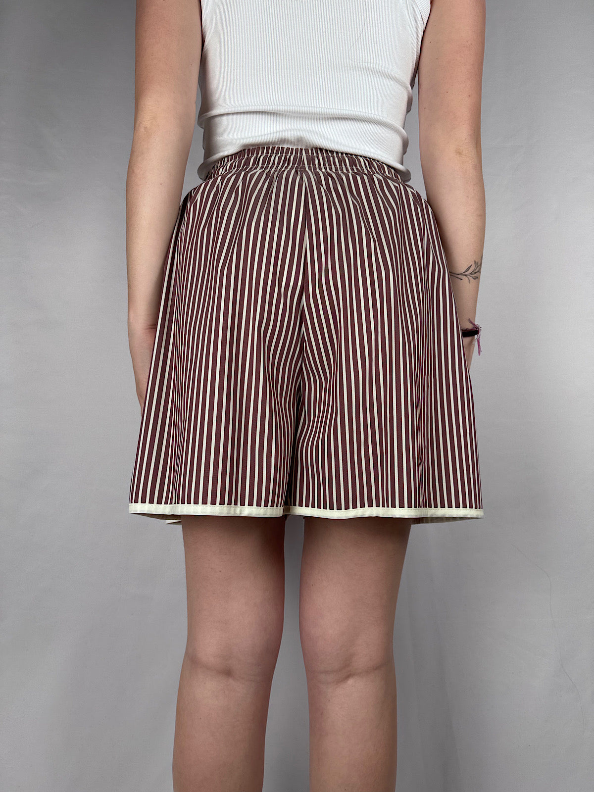 Shorts Doppia Riga Vicolo Burro/Bordeax