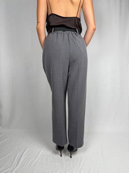 Pantalone con Cintura Tensione-In Grigio