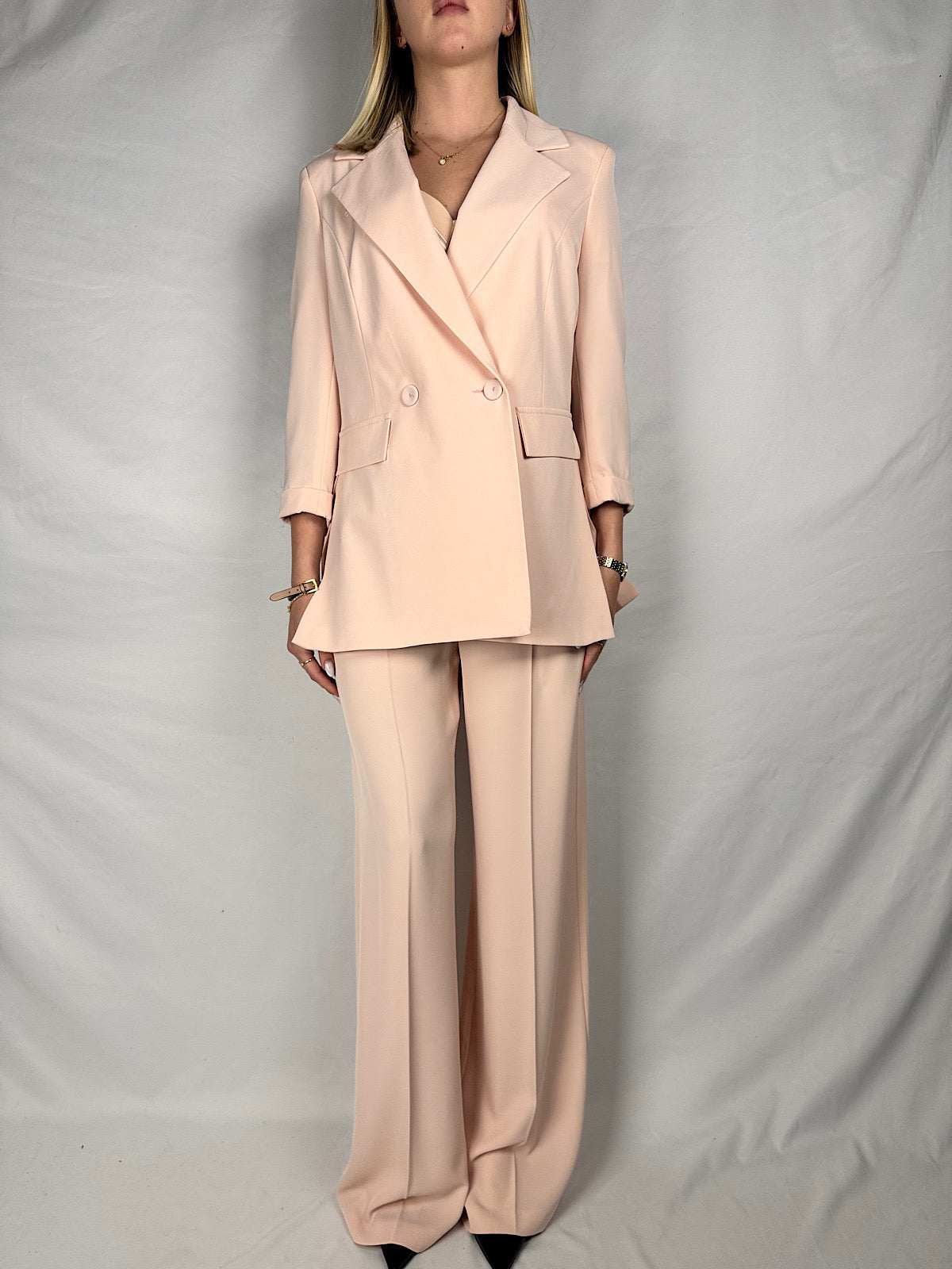 Pantalone Dritto Tensione In Rosa