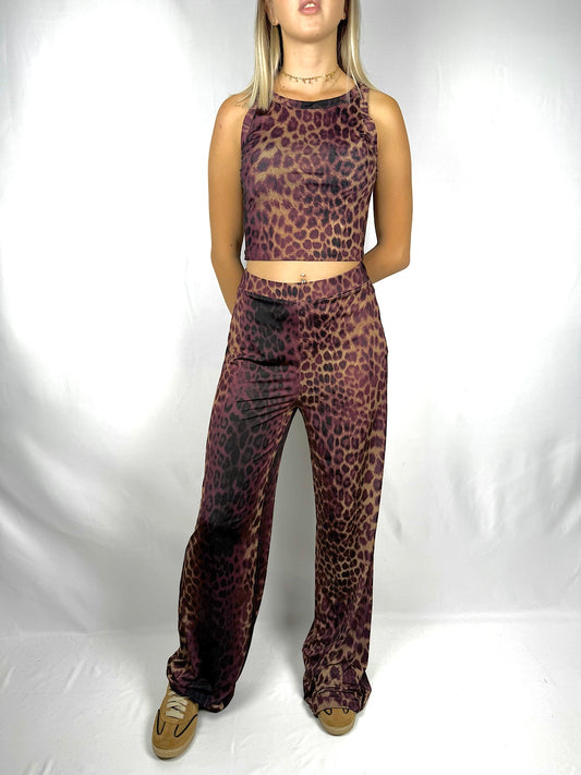 Pantalone Maculato Vicolo Bordeaux