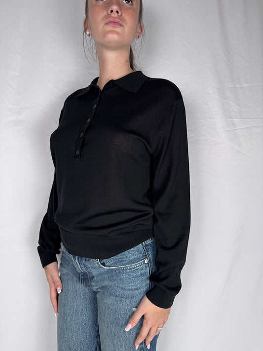 Polo Basic Lana Merino Vicolo Nera