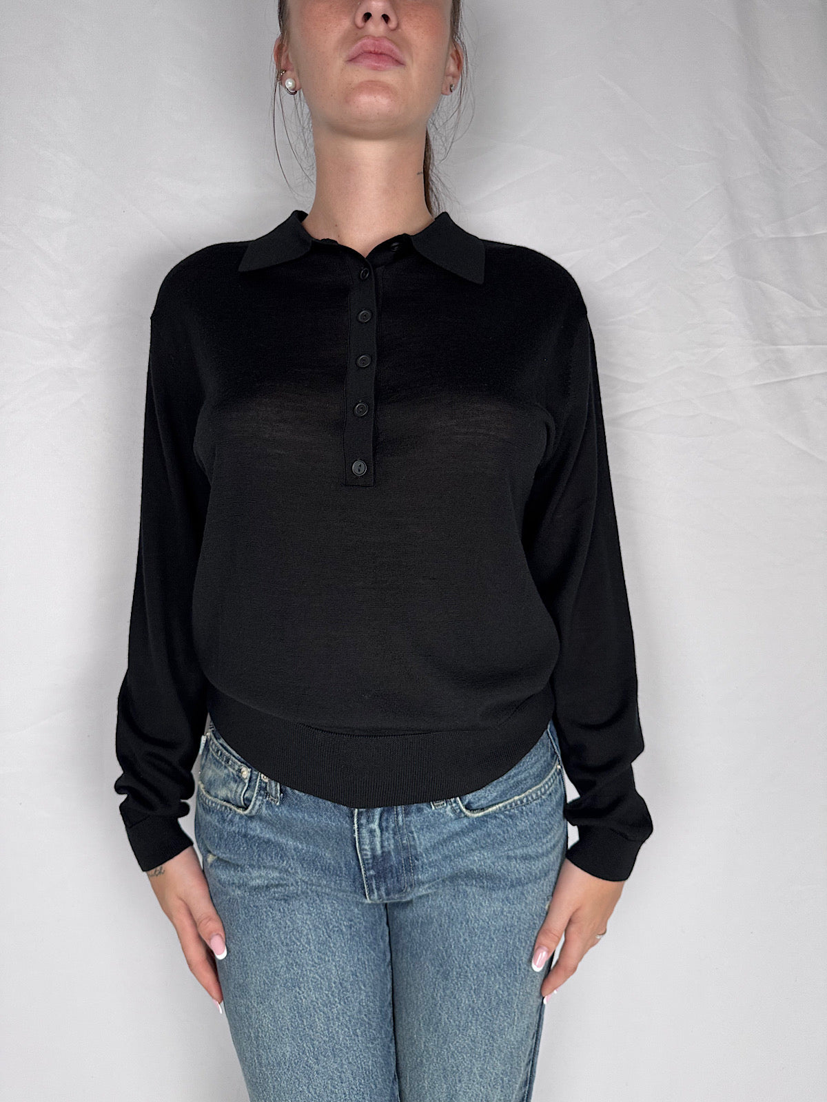 Polo Basic Lana Merino Vicolo Nera