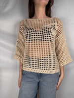Maglia Traforata Tensione In Beige