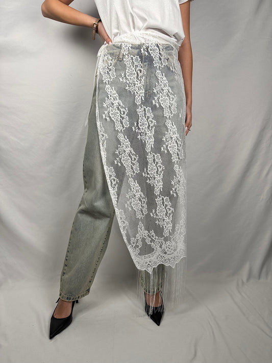 Gonna-Pareo Lungo Bianco Vicolo