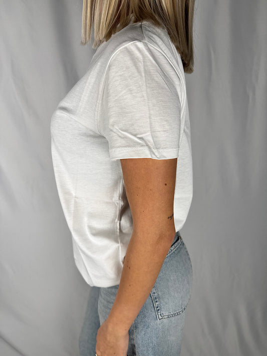 T-Shirt "Più Glitter, Meno Spiegazioni" Bianca Vicolo