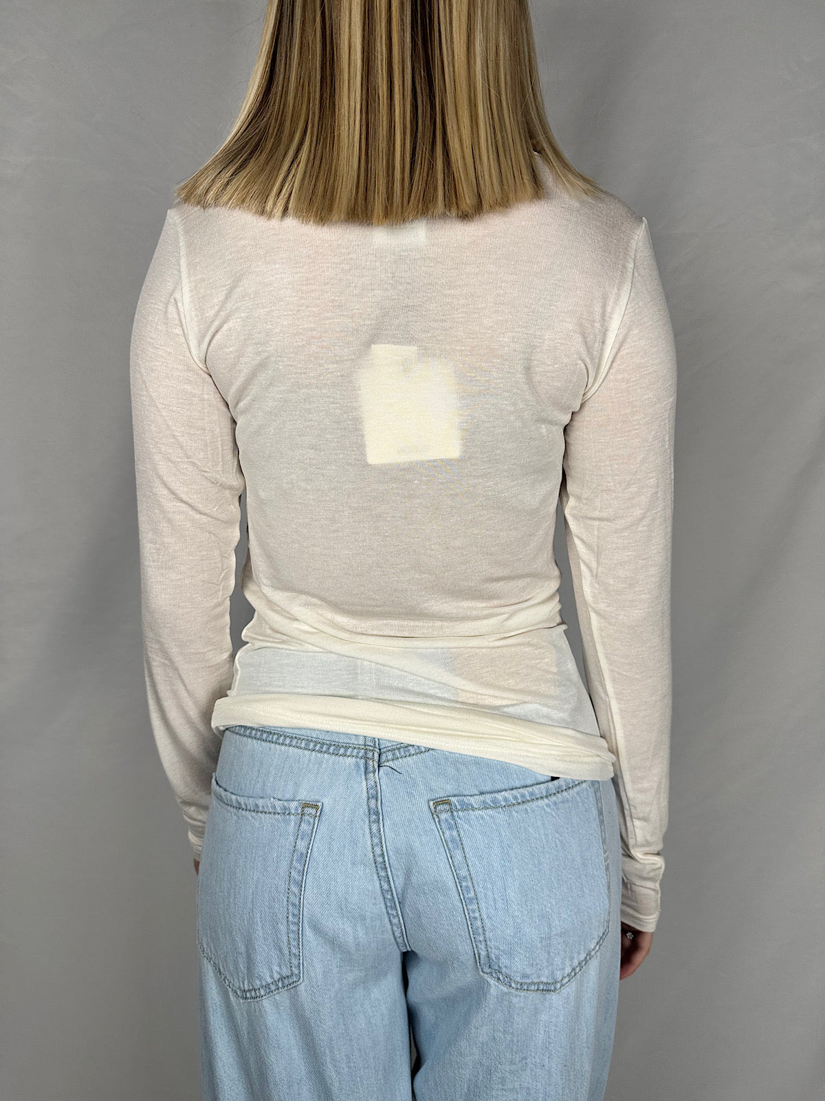 T-shirt Basic Misto Seta Panna Vicolo