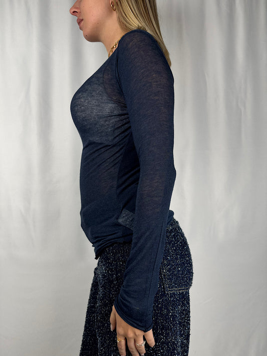 Maglia Chachemere Blu Navy Tensione-In