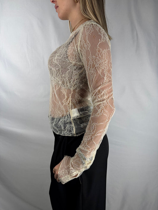 Maglia Pizzo Panna Vicolo