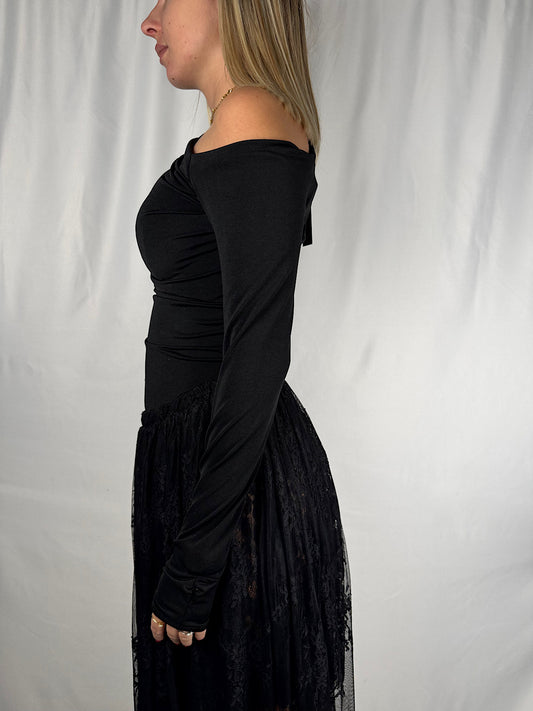 T-Shirt Monospalla Nero Armonia