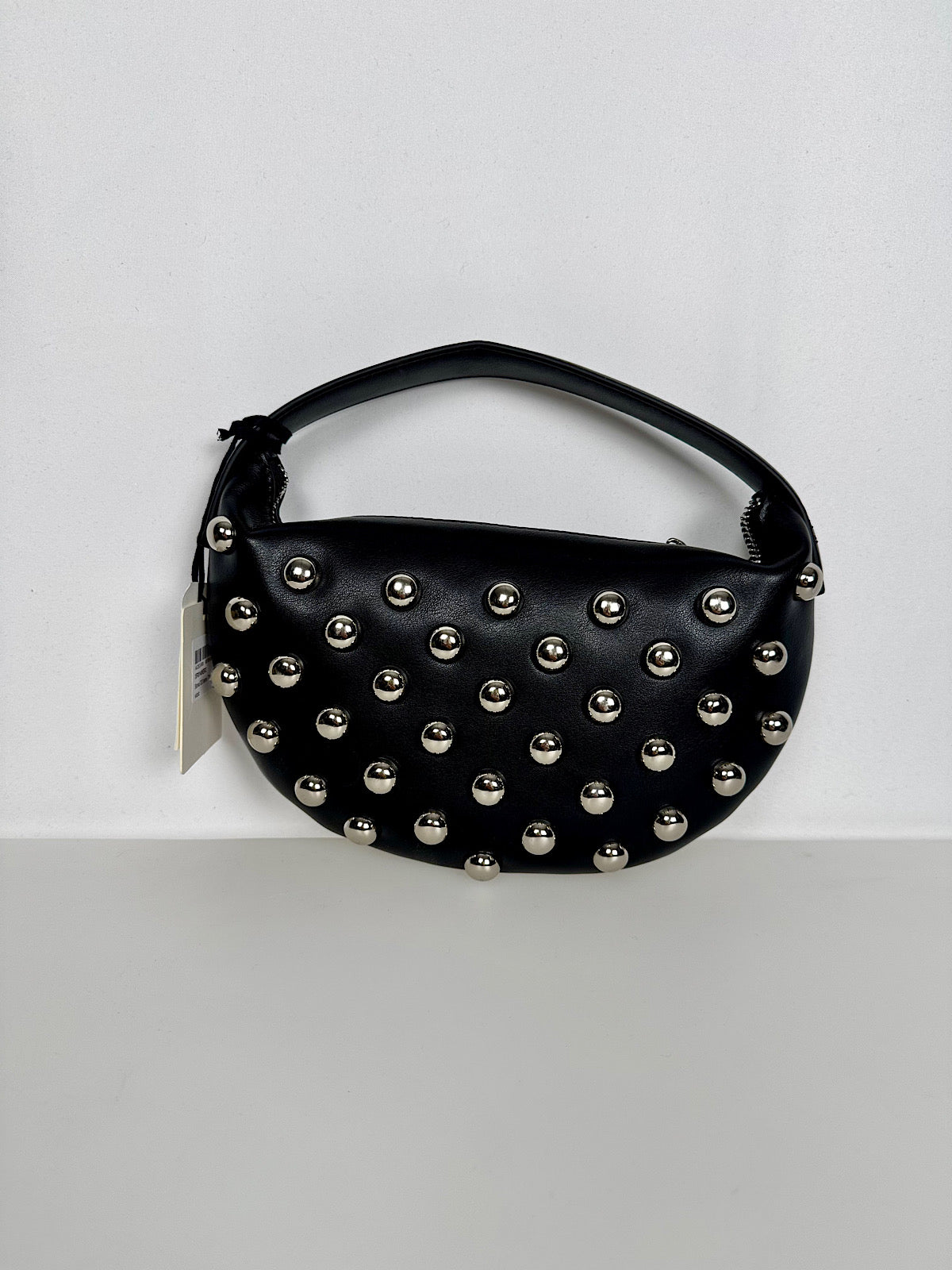 Borsa Croissant Studded Nera Vicolo